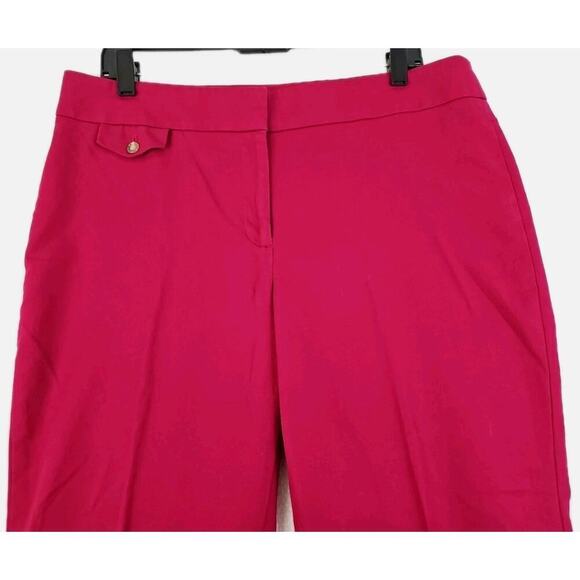 LOFT ~Woman Size 12~ Raspberry Pink Skinny Ankle Pants ~"JULIE"~ Cotton Blend. - Picture 11 of 11
